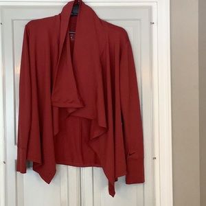 Nike ladies flowy soft drifit knit jacket in size medium.